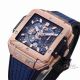 AAA replica BBF factory Hublot Big Bang square hollow rose gold case rubber strap watch (3)_th.jpg